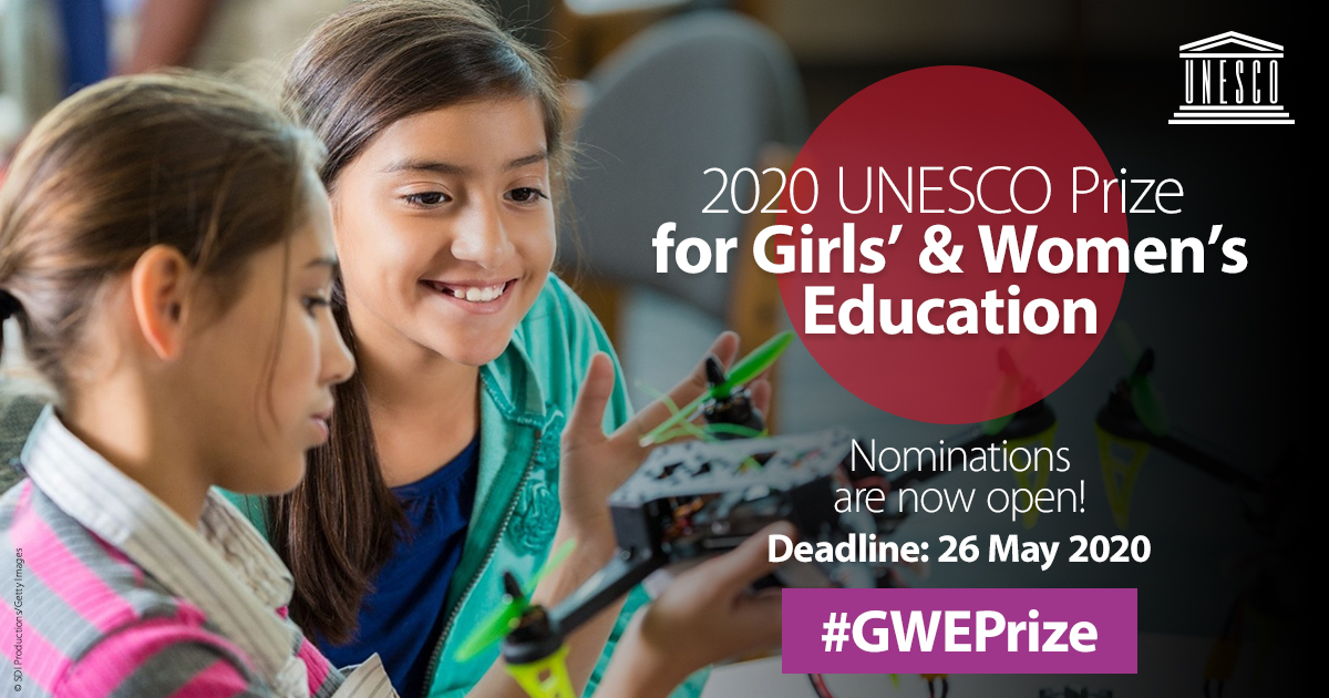 Call For Nominations For The 2020 UNESCO Prize For Girls’ And Women’s ...